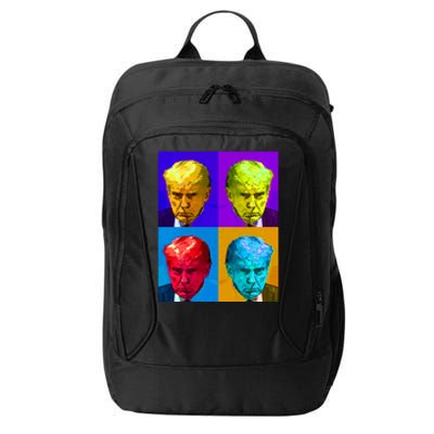 Donald Trump Mug Shot Colorful Pop Art City Backpack