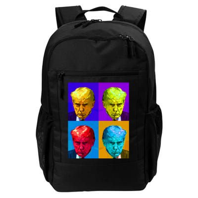 Donald Trump Mug Shot Colorful Pop Art Daily Commute Backpack