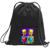 Donald Trump Mug Shot Colorful Pop Art Sweatshirt Cinch Pack Bag