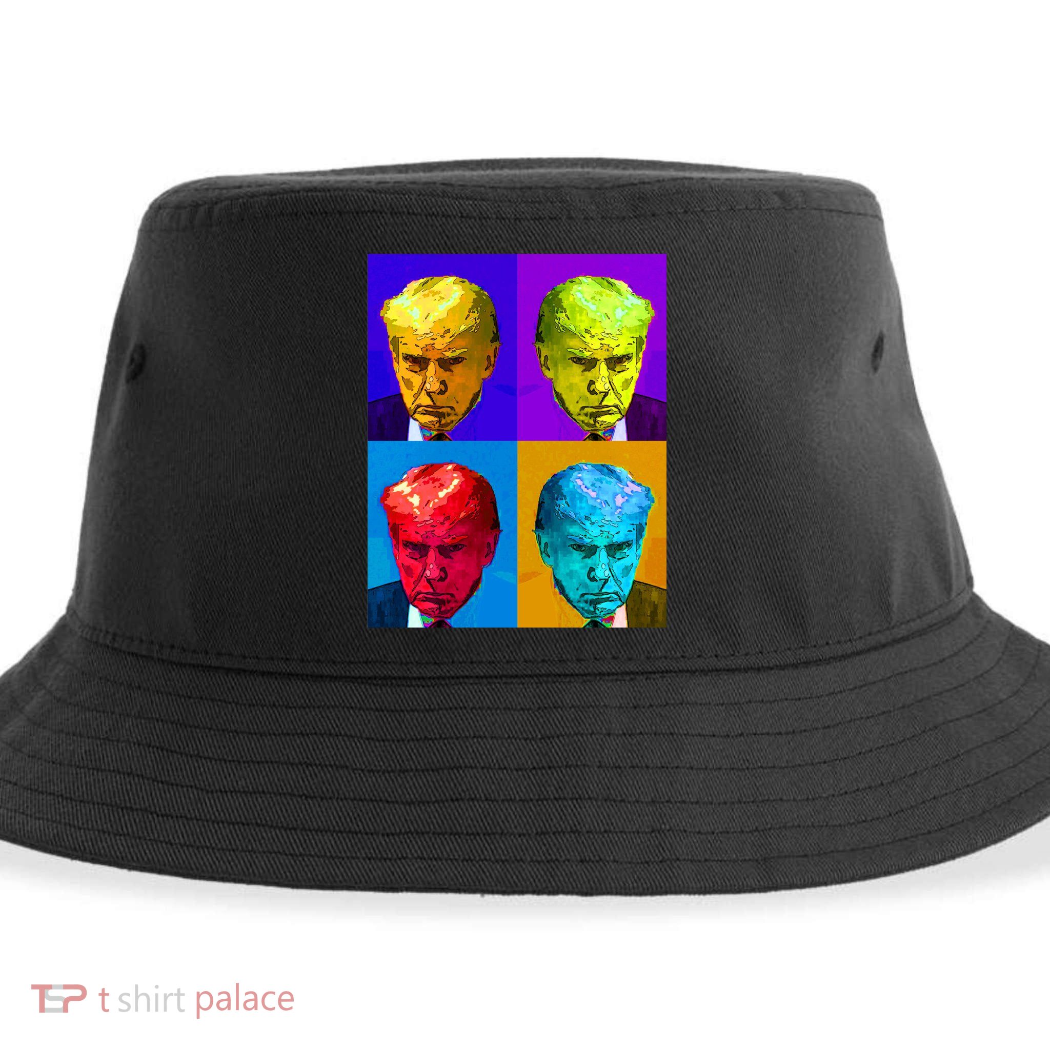 Donald Trump Mug Shot Colorful Pop Art Sustainable Bucket Hat
