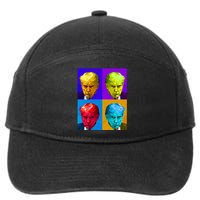 Donald Trump Mug Shot Colorful Pop Art 7-Panel Snapback Hat