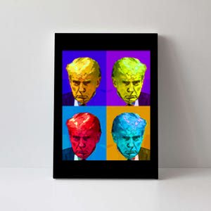 Donald Trump Mug Shot Colorful Pop Art Canvas