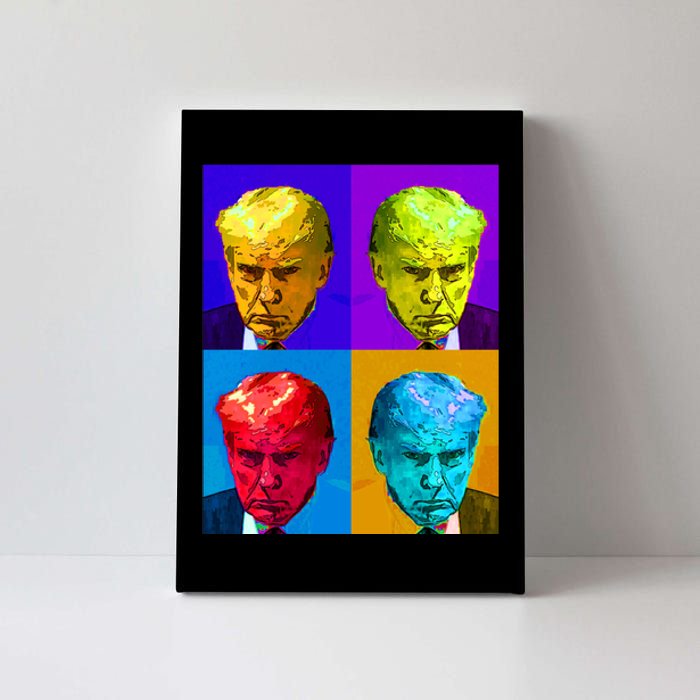 Donald Trump Mug Shot Colorful Pop Art Canvas