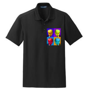 Donald Trump Mug Shot Colorful Pop Art Dry Zone Grid Polo