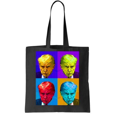 Donald Trump Mug Shot Colorful Pop Art Tote Bag