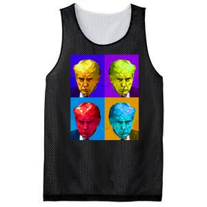 Donald Trump Mug Shot Colorful Pop Art Mesh Reversible Basketball Jersey Tank