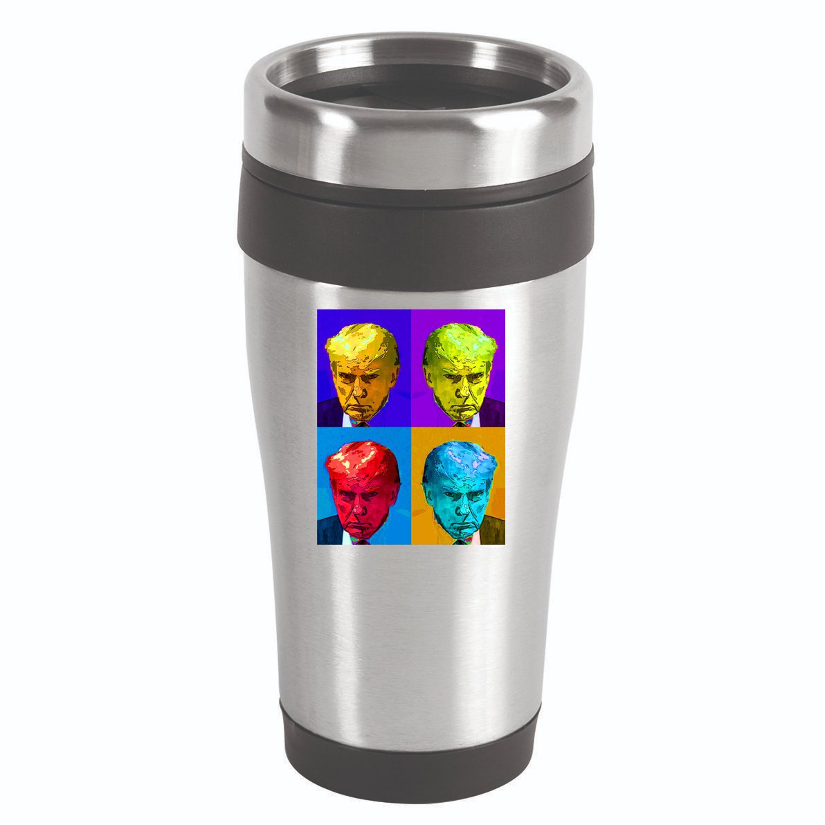 Donald Trump Mug Shot Colorful Pop Art 16oz Travel Tumbler
