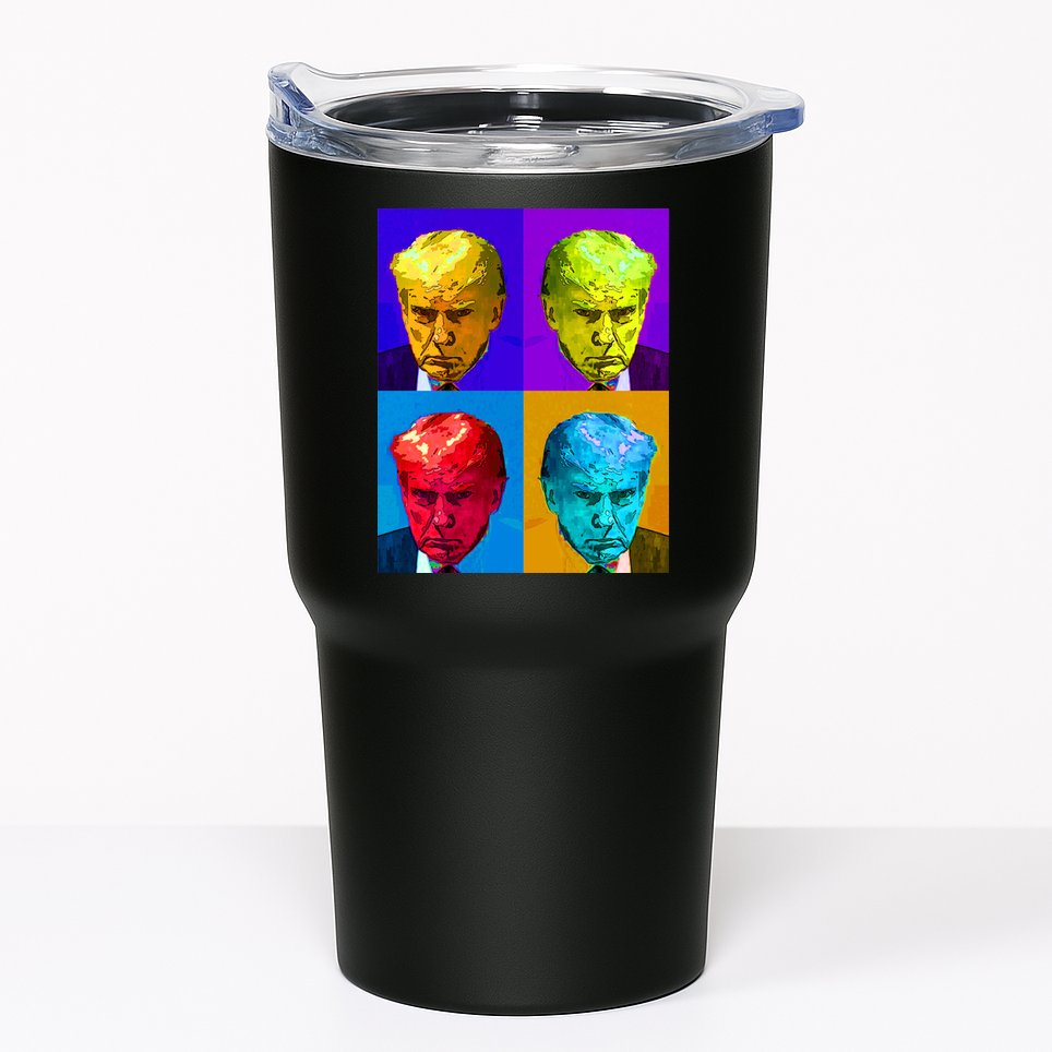 Donald Trump Mug Shot Colorful Pop Art Tumbler