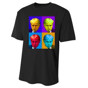 Donald Trump Mug Shot Colorful Pop Art Performance Sprint T-Shirt