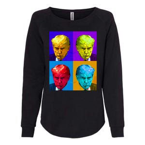 Donald Trump Mug Shot Colorful Pop Art Womens California Wash Sweatshirt