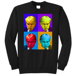 Donald Trump Mug Shot Colorful Pop Art Tall Sweatshirt