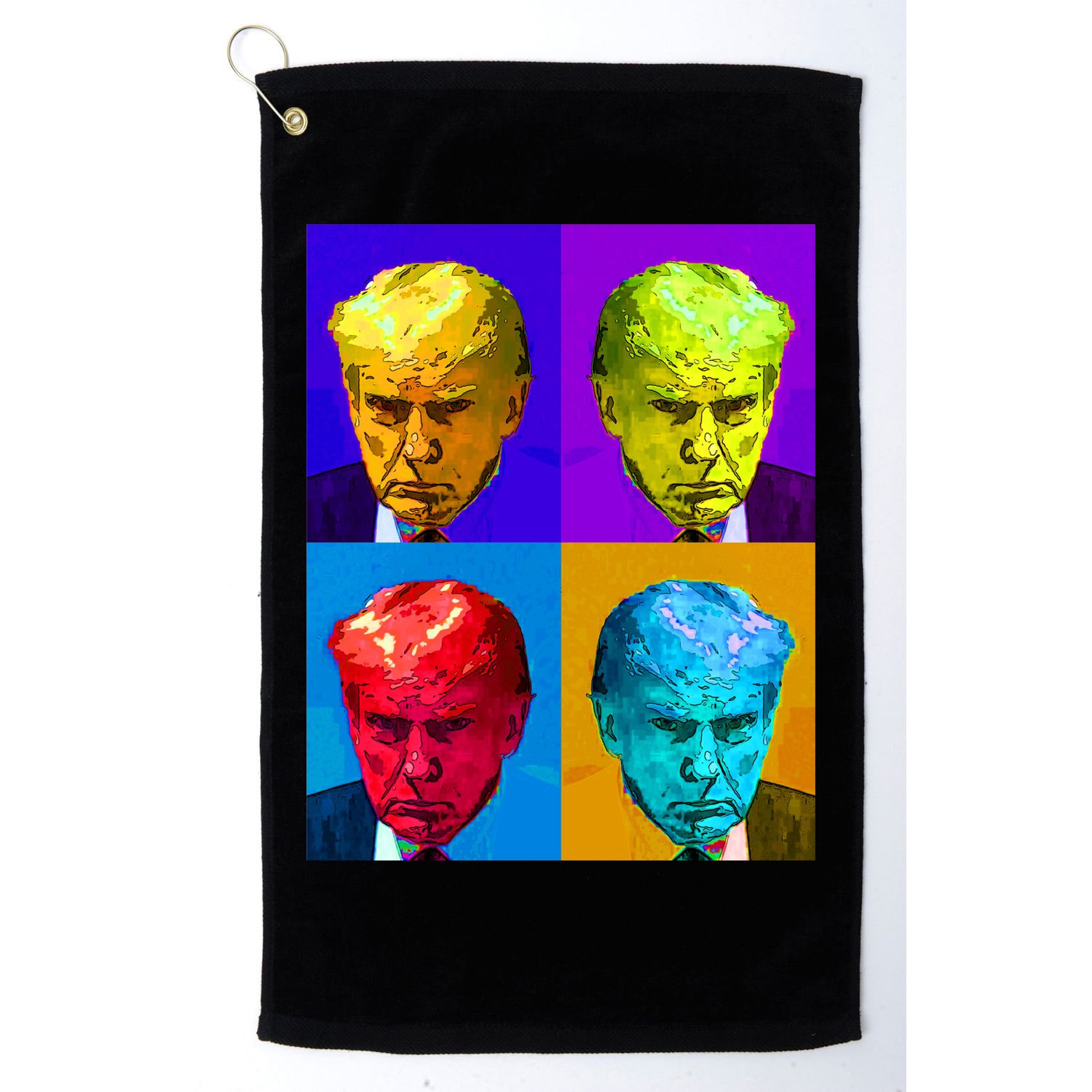 Donald Trump Mug Shot Colorful Pop Art Golf Towel