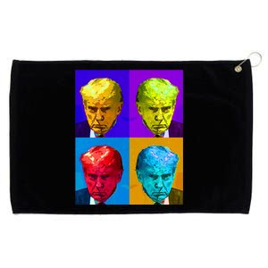 Donald Trump Mug Shot Colorful Pop Art Grommeted Golf Towel