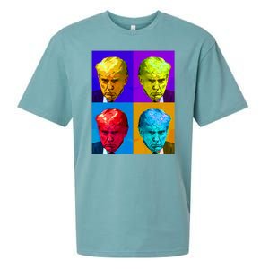 Donald Trump Mug Shot Colorful Pop Art Sueded Cloud Jersey T-Shirt