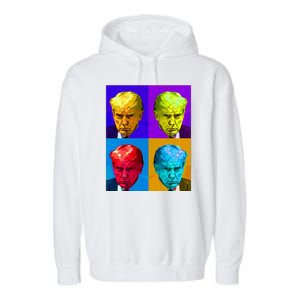 Donald Trump Mug Shot Colorful Pop Art Garment-Dyed Fleece Hoodie