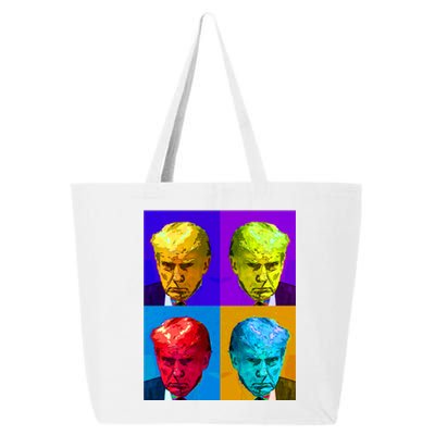 Donald Trump Mug Shot Colorful Pop Art 25L Jumbo Tote