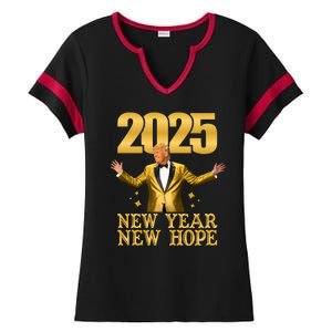 Donald Trump New Year New Hope 2025 Ladies Halftime Notch Neck Tee