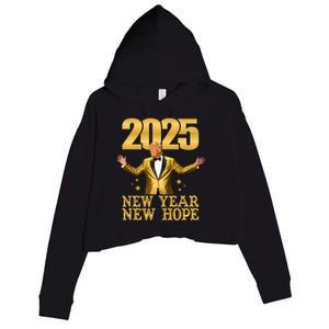 Donald Trump New Year New Hope 2025 Crop Fleece Hoodie