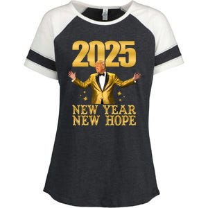 Donald Trump New Year New Hope 2025 Enza Ladies Jersey Colorblock Tee