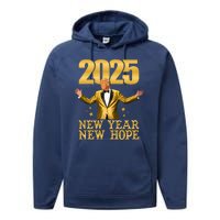 Donald Trump New Year New Hope 2025 Performance Fleece Hoodie