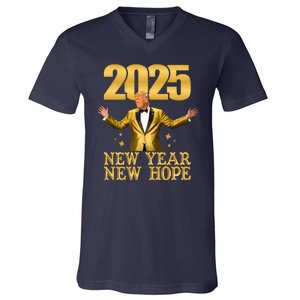 Donald Trump New Year New Hope 2025 V-Neck T-Shirt