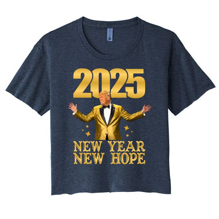 Donald Trump New Year New Hope 2025 Women's Crop Top Tee