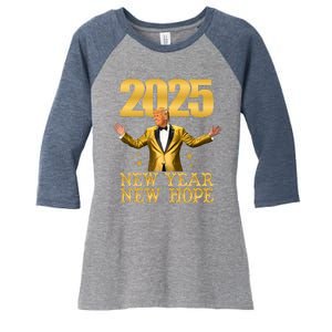 Donald Trump New Year New Hope 2025 Women's Tri-Blend 3/4-Sleeve Raglan Shirt