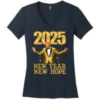 Donald Trump New Year New Hope 2025 Women's V-Neck T-Shirt