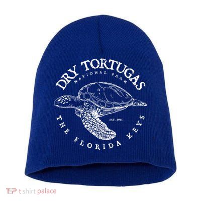 Dry Tortugas National Park Florida Keys Scuba Diving Turtle Gift Short Acrylic Beanie