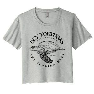 Dry Tortugas National Park Florida Keys Scuba Diving Turtle Gift Women's Crop Top Tee