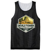 Devils Tower National Monument Wyoming Travel Art Badge Mesh Reversible Basketball Jersey Tank