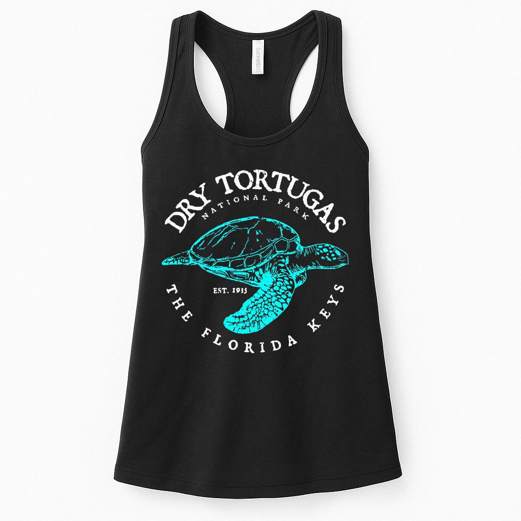 Dry Tortugas National Park Florida Keys Scuba Diving Turtle. Womens Tank Top