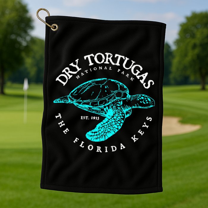 Dry Tortugas National Park Florida Keys Scuba Diving Turtle. Golf Towel