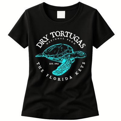Dry Tortugas National Park Florida Keys Scuba Diving Turtle. Womens T-Shirt