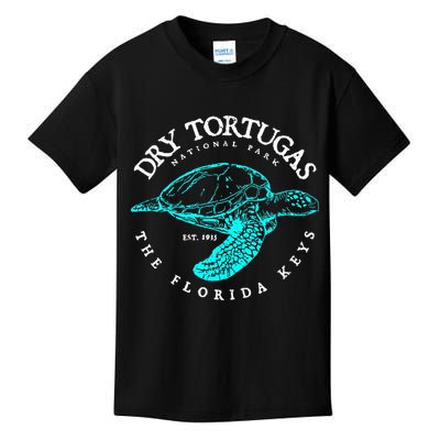 Dry Tortugas National Park Florida Keys Scuba Diving Turtle. Kids T-Shirt