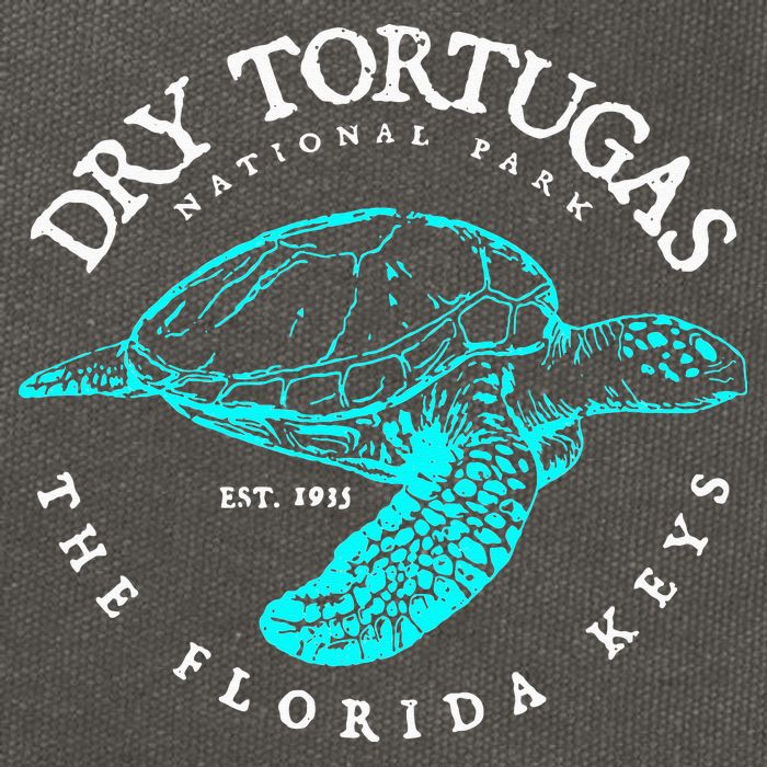 Dry Tortugas National Park Florida Keys Scuba Diving Turtle. Cotton Canvas Backpack