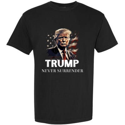 Donald Trump Never Surrender August 24 2024 Garment-Dyed Heavyweight T-Shirt