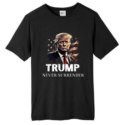 Donald Trump Never Surrender August 24 2024 Tall Fusion ChromaSoft Performance T-Shirt