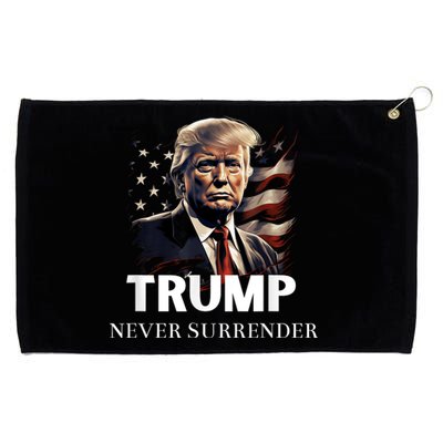 Donald Trump Never Surrender August 24 2024 Grommeted Golf Towel