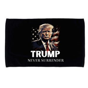 Donald Trump Never Surrender August 24 2024 Microfiber Hand Towel