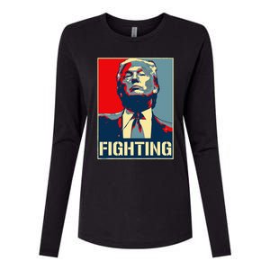 Donald Trump Never Stop Fighting To Save America Womens Cotton Relaxed Long Sleeve T-Shirt