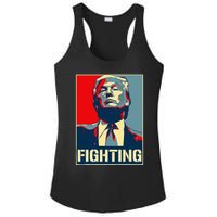 Donald Trump Never Stop Fighting To Save America Ladies PosiCharge Competitor Racerback Tank