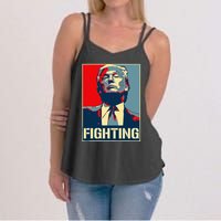 Donald Trump Never Stop Fighting To Save America Women's Strappy Tank