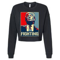 Donald Trump Never Stop Fighting To Save America Cropped Pullover Crew