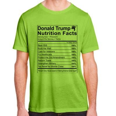 Donald Trump Nutrition Facts Make America Great Adult ChromaSoft Performance T-Shirt