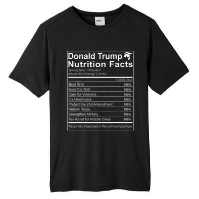 Donald Trump Nutrition Facts Make America Great Tall Fusion ChromaSoft Performance T-Shirt