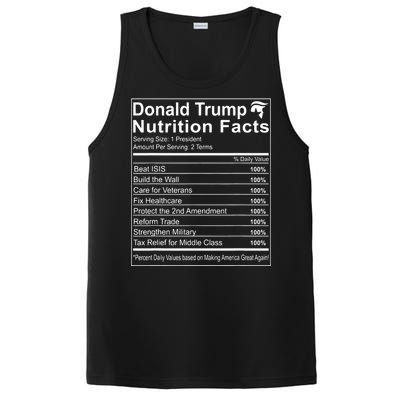 Donald Trump Nutrition Facts Make America Great PosiCharge Competitor Tank