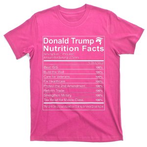 Donald Trump Nutrition Facts Make America Great T-Shirt