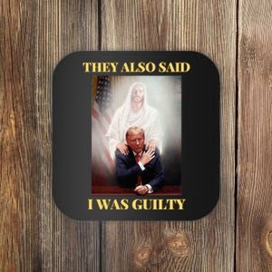 Donald Trump Not Guilty Jesus Christ Patriot Pray Maga Coaster