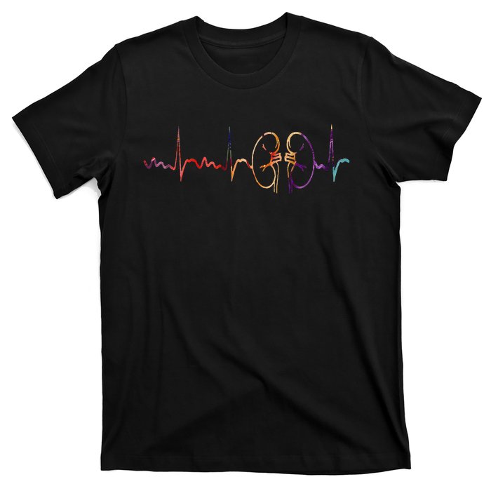 Dialysis Technician Nurse Kidney Heartbeat awareness T-Shirt